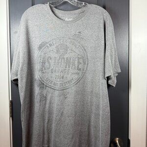Men's T-Shirt-Gray with Gas Monkey Graphs_ Size XL-Gently Used
